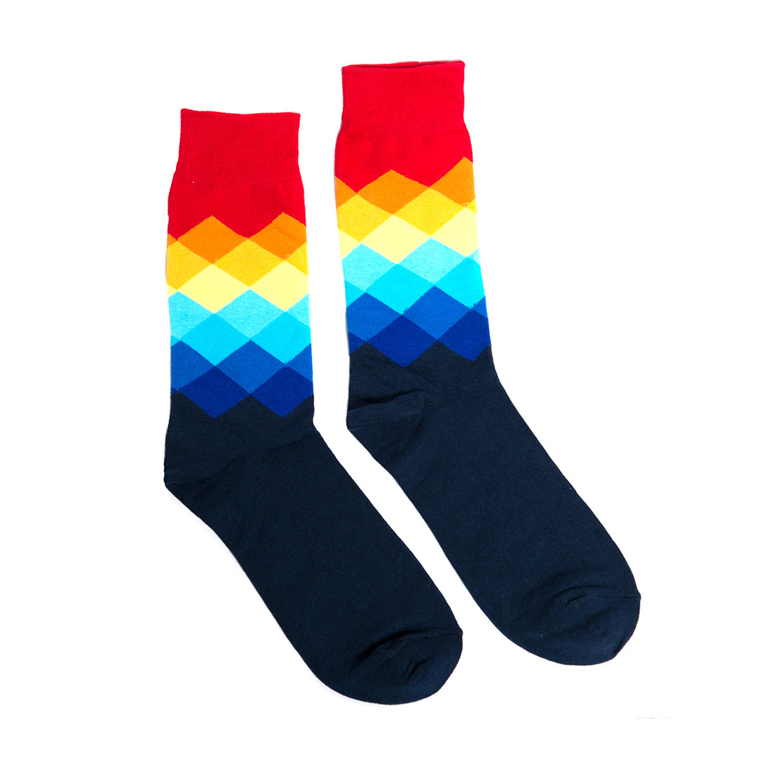 Faded Diamond Socks