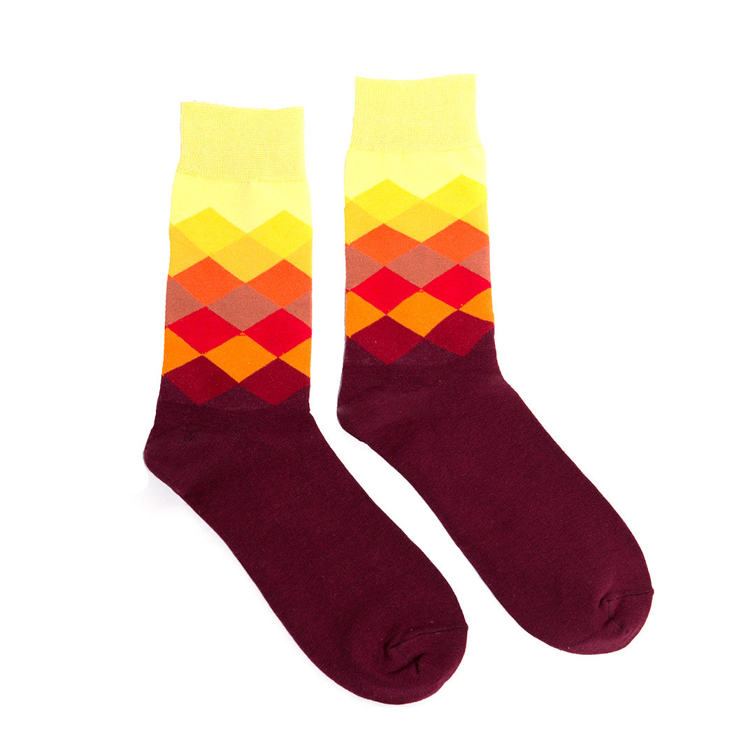 Faded Diamond Socks